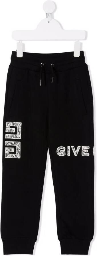 Givenchy Kids Trainingsbroek met logo applicatie Zwart