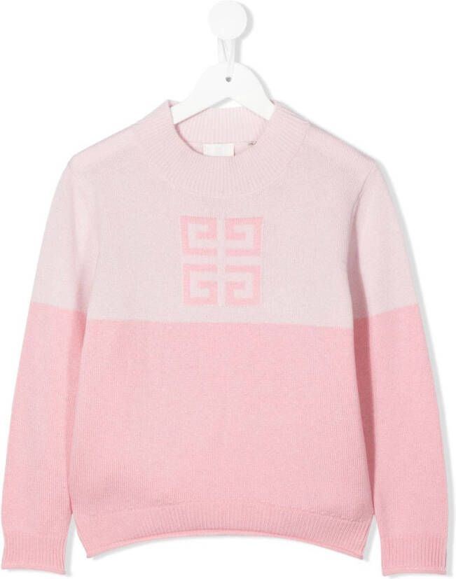 Givenchy Kids Trui met logo jacquard Roze