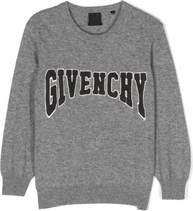 Givenchy Kids Trui met logopatch Grijs