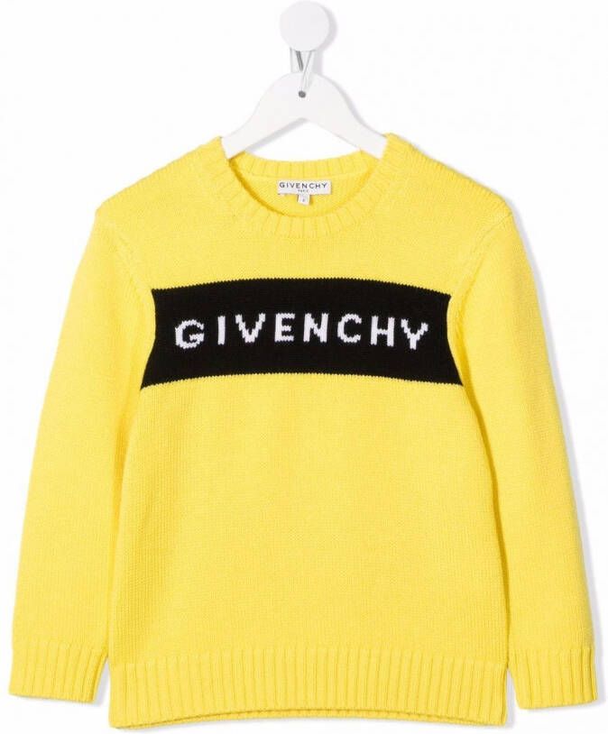 Givenchy Kids Trui met ronde hals Geel