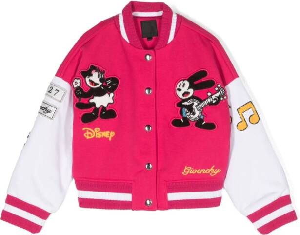 Givenchy Kids x Disney bomberjack met borduurwerk Roze