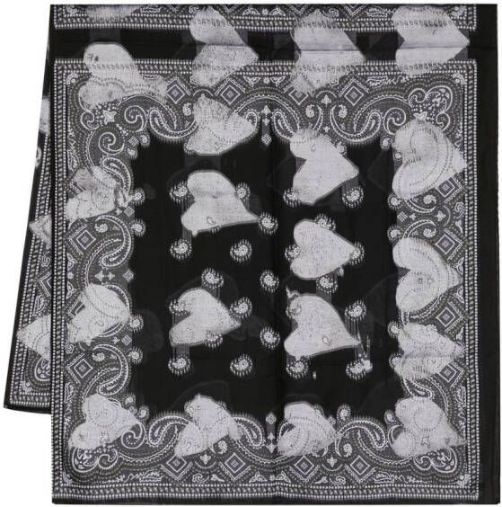 Givenchy Sjaal met paisley-print Zwart