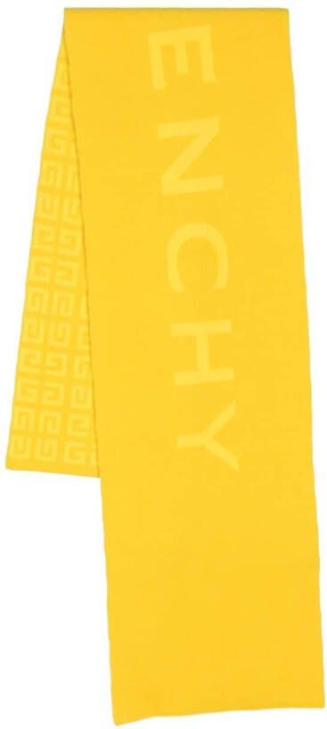 Givenchy Sjaal met intarsia logo Geel