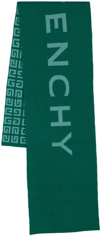 Givenchy Sjaal met intarsia logo Groen