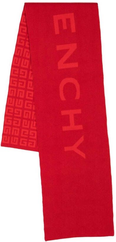 Givenchy Sjaal met intarsia logo Rood