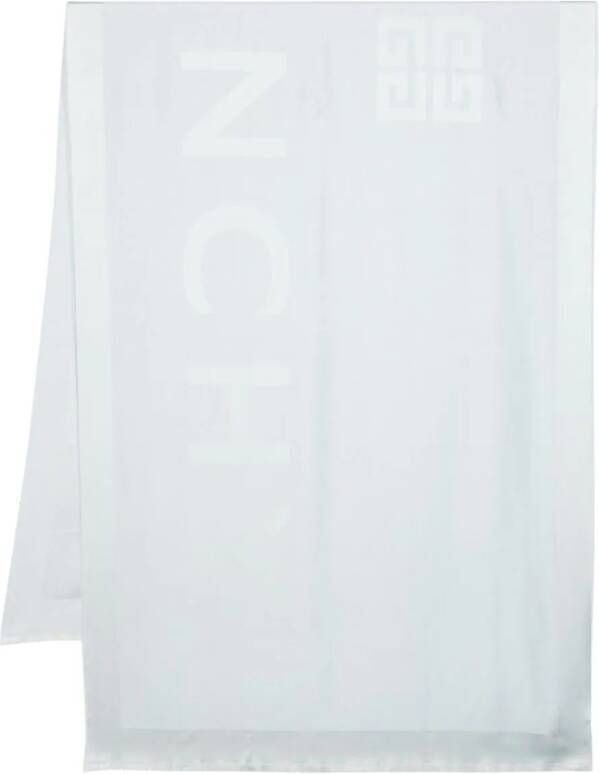 Givenchy Sjaal met jacquard logo Blauw