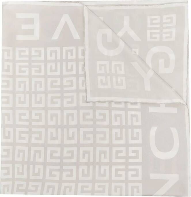 Givenchy Sjaal met logoprint Bruin