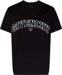 Givenchy T-shirt met geborduurd logo Zwart