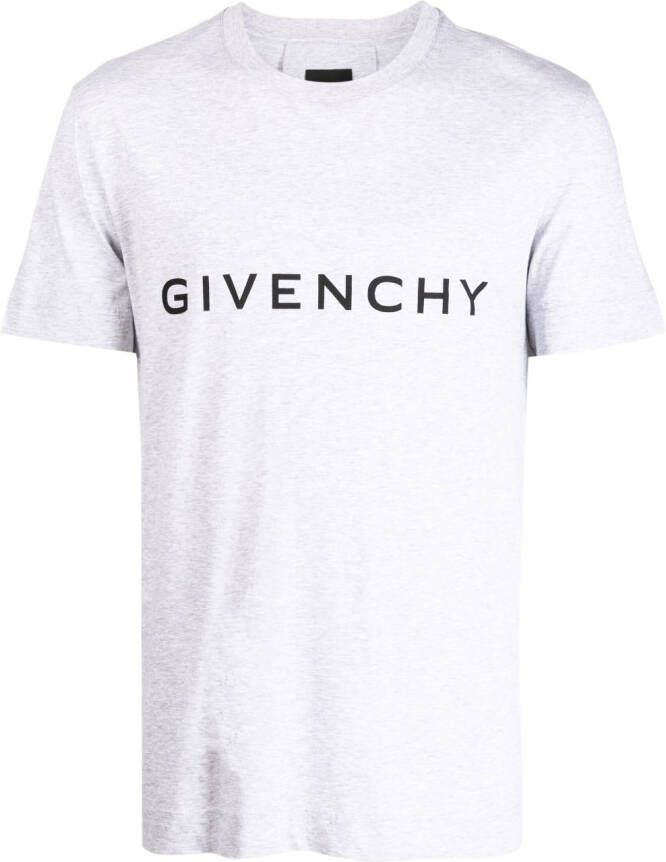 Givenchy T-shirt met logoprint Grijs