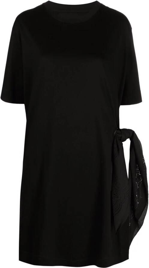 Givenchy T-shirtjurk met zijstrik Zwart