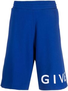 Givenchy Trainingsshorts met logoprint Blauw