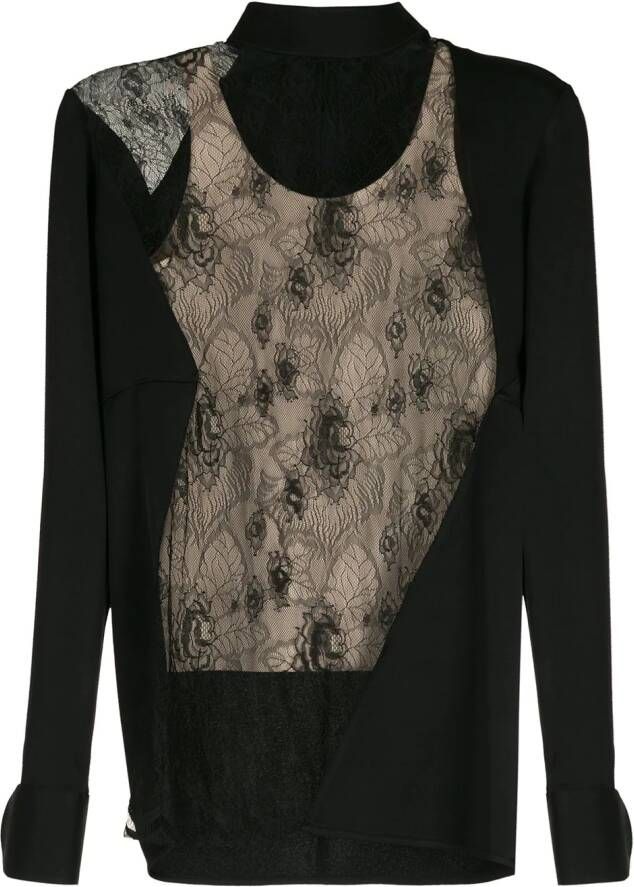 Gloria Coelho Blouse van crêpe Zwart