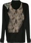 Gloria Coelho Blouse van crêpe Zwart - Thumbnail 1