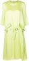 Gloria Coelho Midi-jurk met korte mouwen Groen - Thumbnail 1