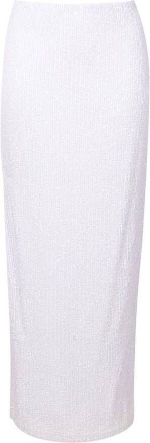 Gloria Coelho Midi-rok met pailletten Wit