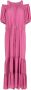 Gloria Coelho Off-shoulder jurk Roze - Thumbnail 1