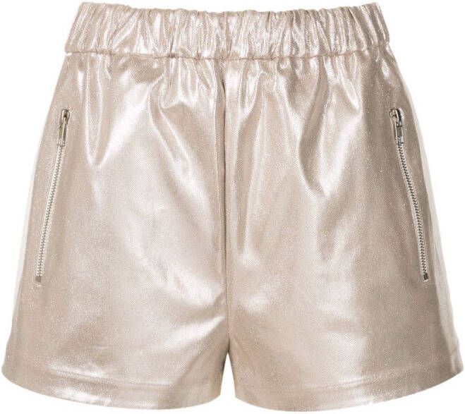 Gloria Coelho Shorts met glitter Metallic