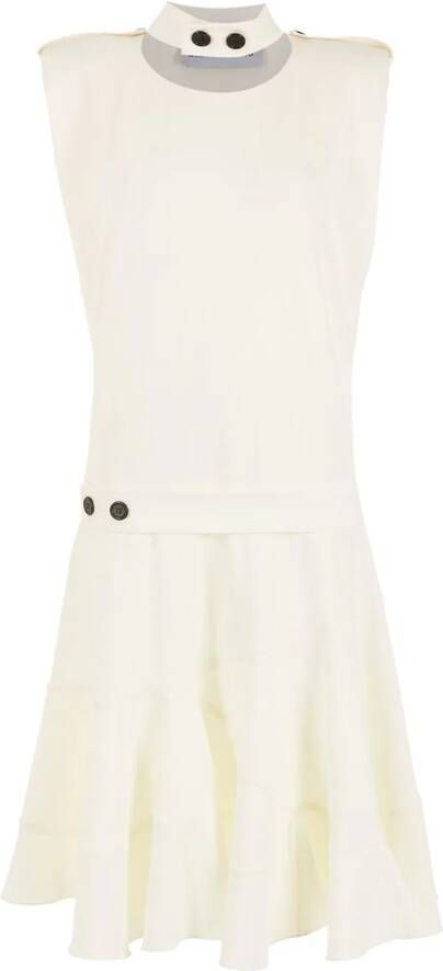 Gloria Coelho Tweekleurige jurk Wit