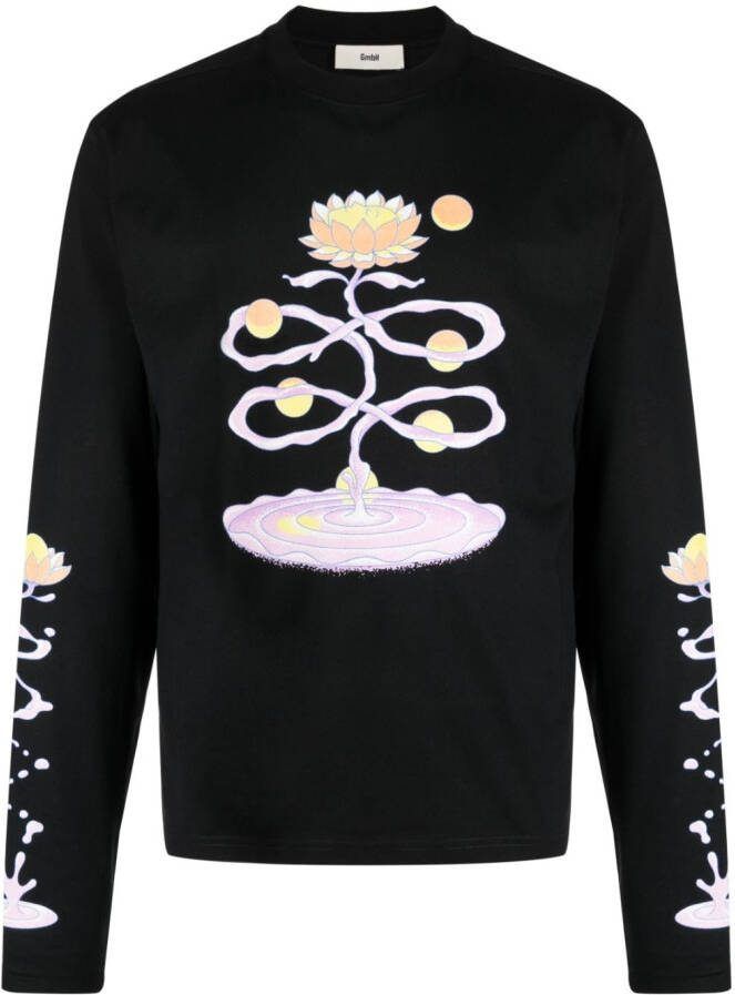 GmbH Sweater met print Zwart