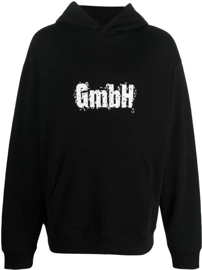 GmbH Hoodie met logoprint Zwart