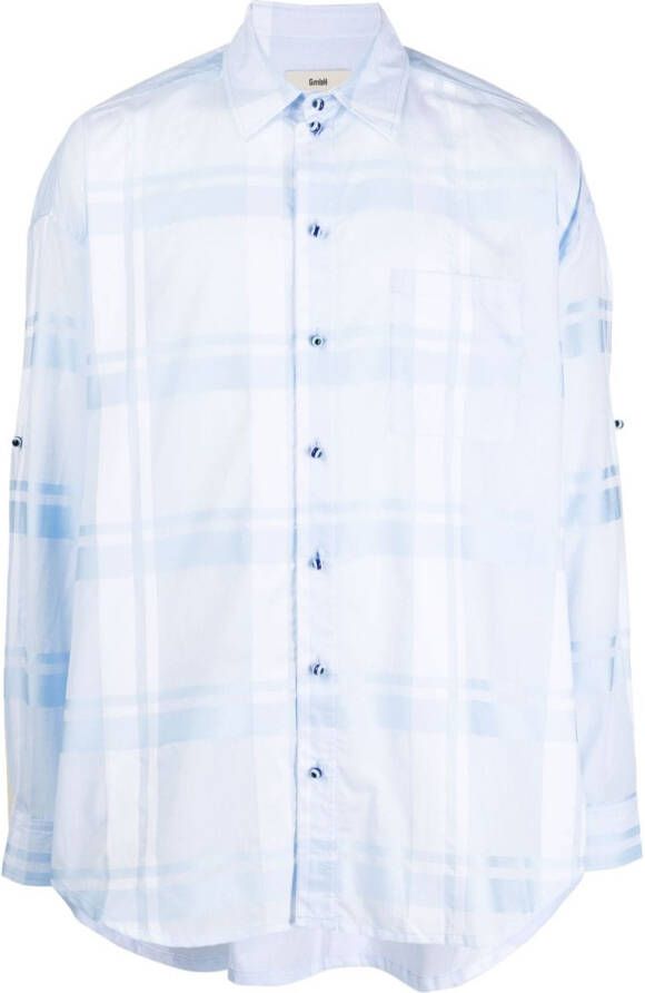 GmbH Semi-doorzichtig overhemd Blauw