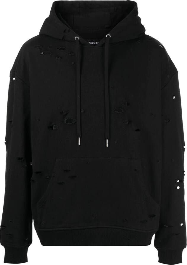 God's Masterful Children Hoodie met gescheurd detail Zwart