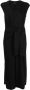Goen.J Midi-jurk met gedraaid detail Zwart - Thumbnail 1