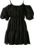 Goen.J Mini-jurk met ballonmouwen Zwart - Thumbnail 1