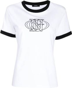 Goen.J T-shirt met logoprint Wit