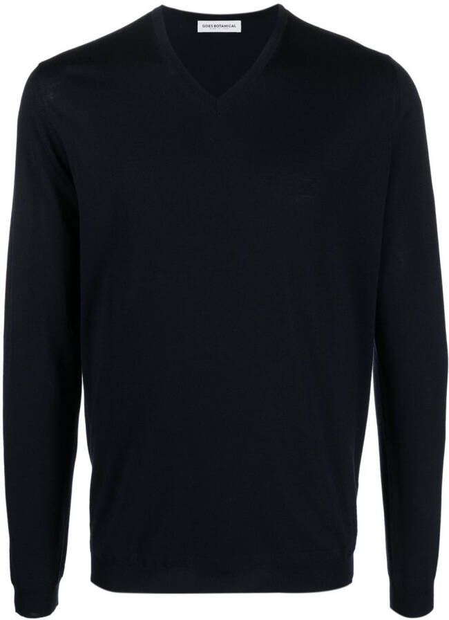 GOES BOTANICAL Trui van merinowol Blauw