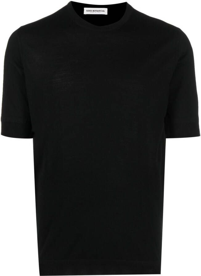 GOES BOTANICAL T-shirt met ronde hals Zwart