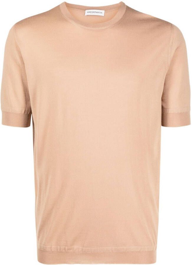 GOES BOTANICAL T-shirt met ronde hals Beige