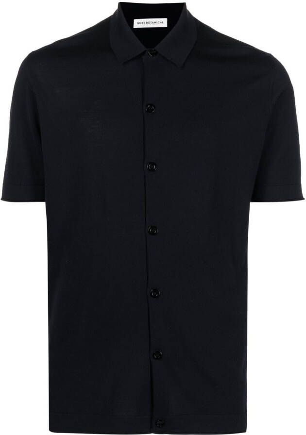 GOES BOTANICAL Poloshirt van merinowol Blauw