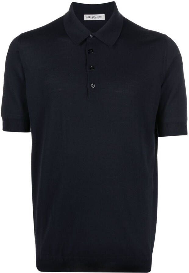 GOES BOTANICAL Poloshirt van merinowol Blauw