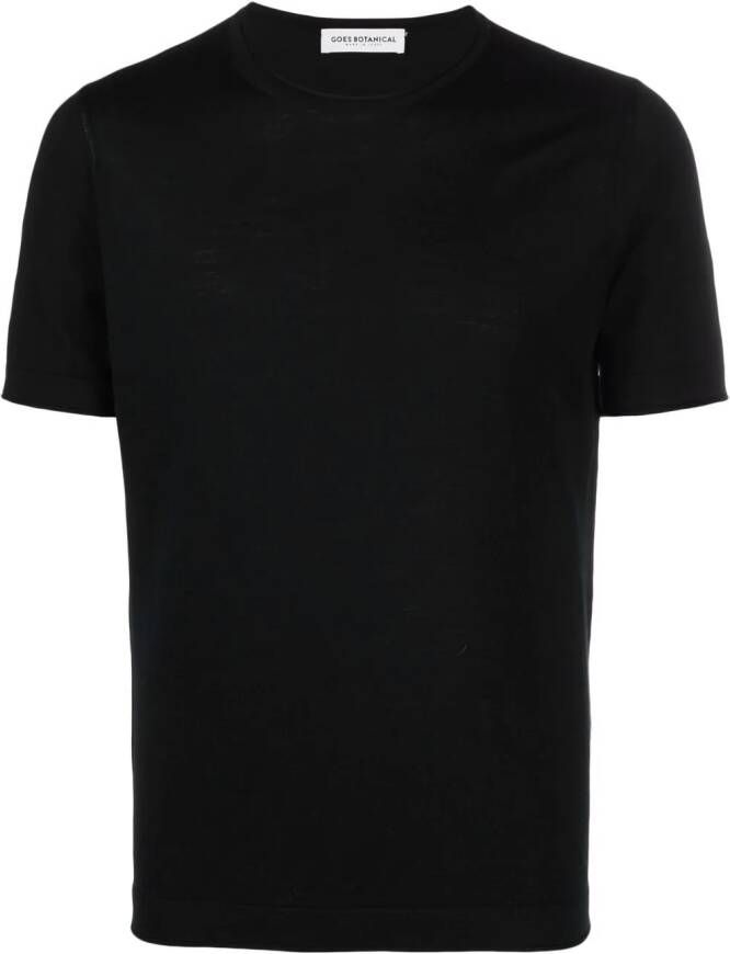 GOES BOTANICAL T-shirt met ronde hals Zwart