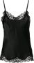 Gold Hawk cami top met kanten boord dames zijde nylon XS Zwart - Thumbnail 1
