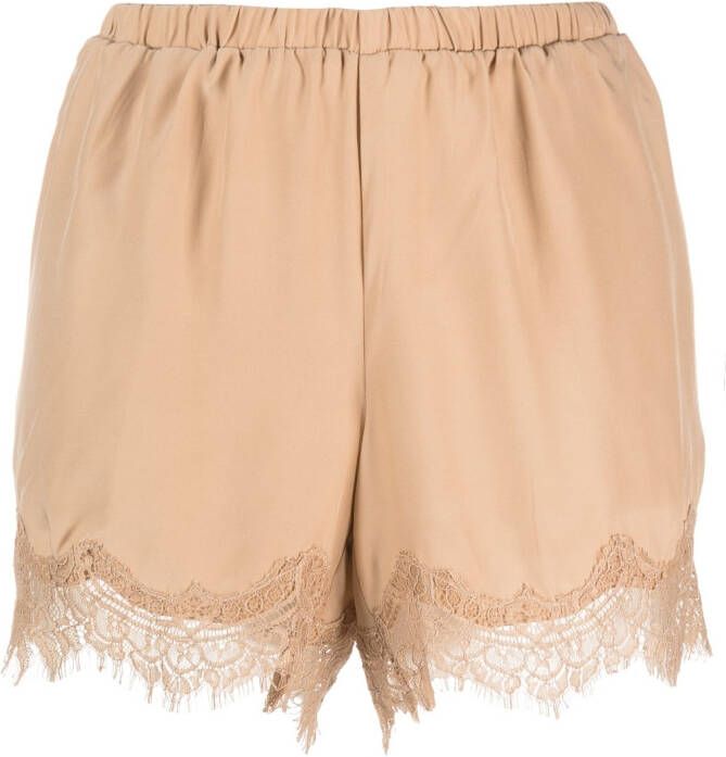 Gold Hawk Shorts met kant Beige