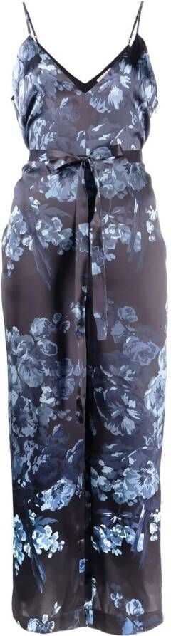 Gold Hawk Jumpsuit met bloemenprint Blauw