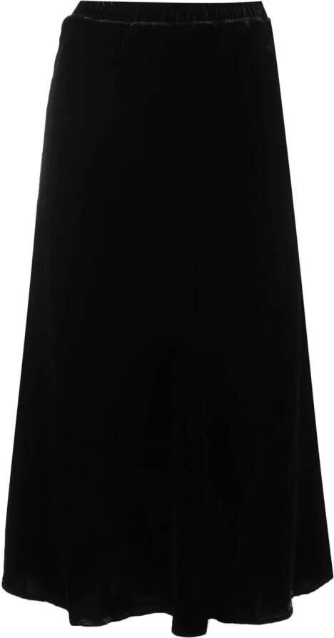 Gold Hawk Fluwelen maxi-rok Zwart