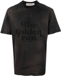 Golden Goose bleach-wash cotton T-shirt Zwart