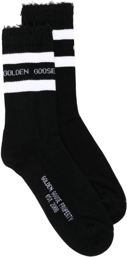 Golden Goose Gestreepte sokken Zwart