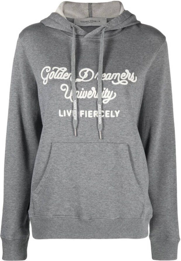 Golden Goose Hoodie met trekkoord Grijs