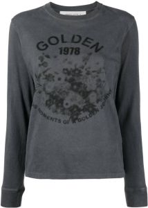 Golden Goose Ilva logo print long-sleeve T-shirt Grijs