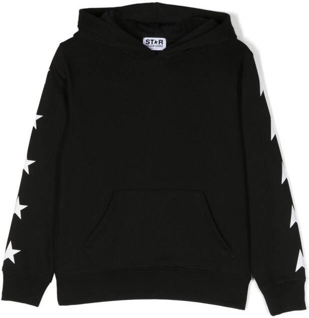 Golden Goose Kids Hoodie met sterrenprint Zwart