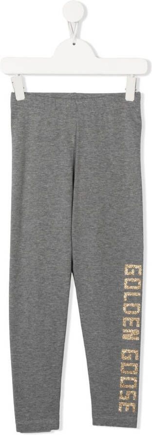 Golden Goose Kids Legging met logoprint Grijs