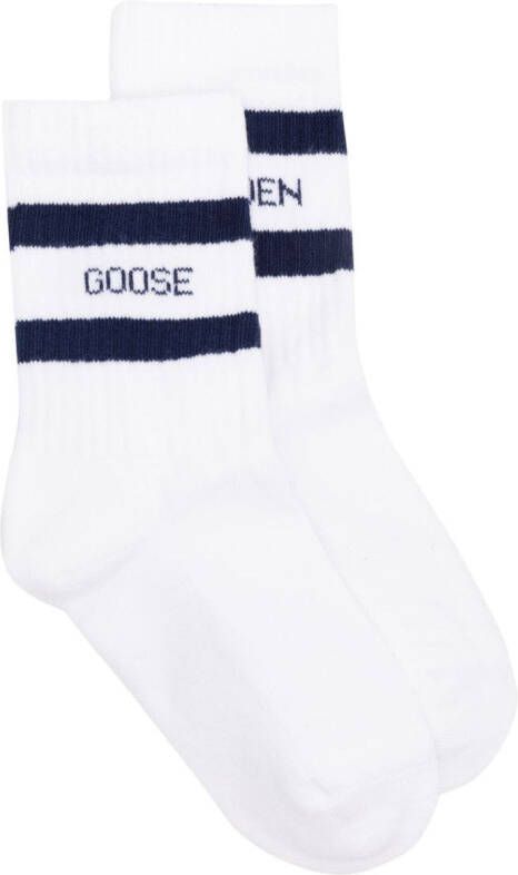 Golden Goose Kids Sokken met logoprint Wit