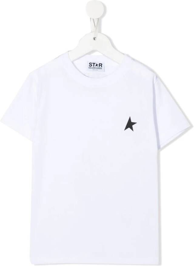 Golden Goose Kids T-shirt met sterrenprint Wit