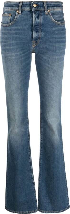 Golden Goose mid-rise slim-cut flared jeans Blauw