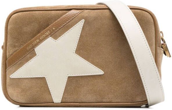 Golden Goose Star suède crossbodytas Bruin