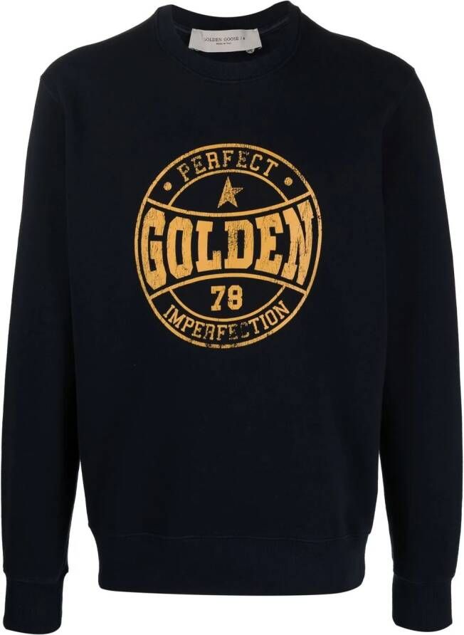 Golden Goose Sweater met logoprint Blauw
